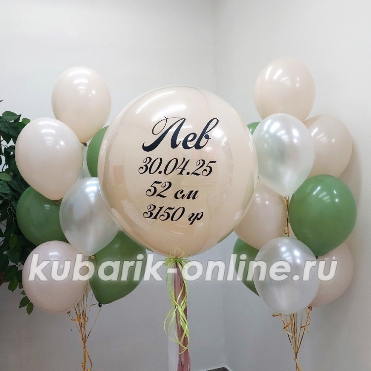 Композиция из шаров на выписку №1006