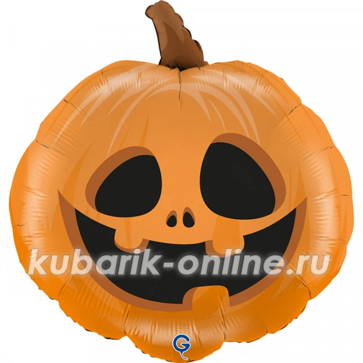 Фольгированная фигур с гелием на Хэллоуин "Страшная тыква" № 505