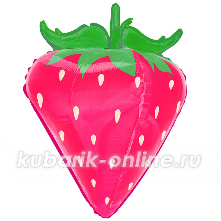 Шар фольгированный Клубника объемная розовая Шар фольгированный Клубника объемная розовая