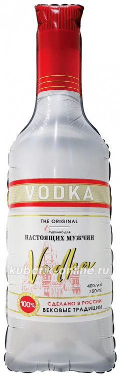 Фольгированная фигура "Бутылка, Водка для настоящих мужчин" (94см)